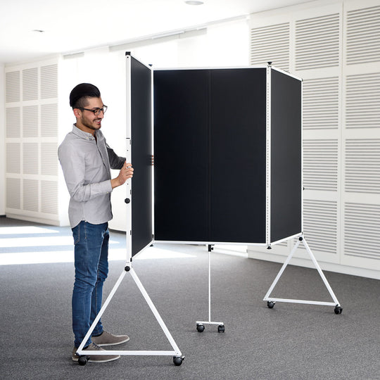 Neuland V3 graphicwall used as large foldable wall or board for meeting and training rooms, facilitation and large format drawings. Sold in UK via official reseller Inky Thinking