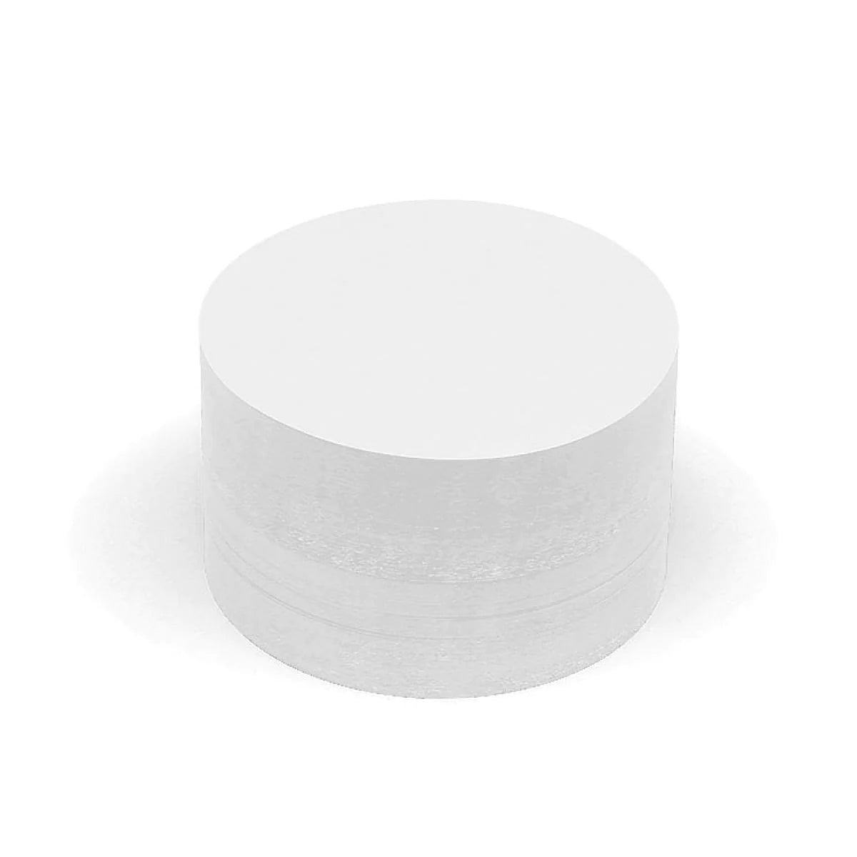 Stack of Neuland Pin-It Workshop Cards, circular paper shapes, white, for group thoughts, facilitation and training and use on Pinboards. Sold in the UK by Inky Thinking Shop, official Neuland reseller.