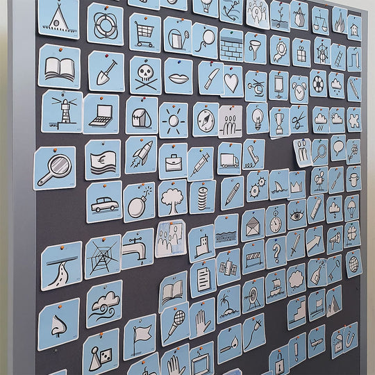 bikablo® icons bundle containing pictograms and figures from the visualisation practice. Sold in the UK by Neuland reseller, Inky Thinking.