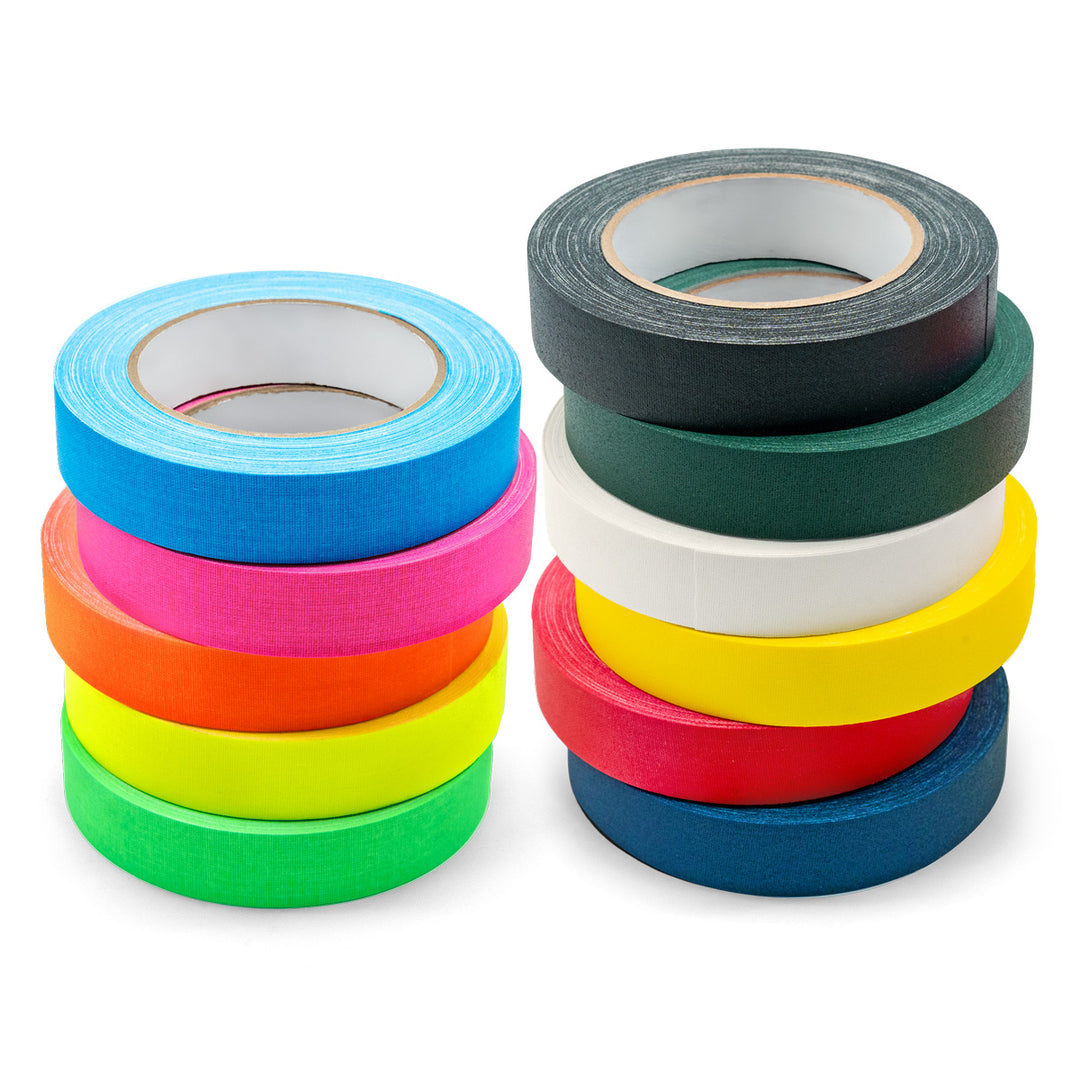 rolls of brightly coloured wall and floor tape for use in training and meeting rooms, sold by Neuland UK reseller, Inky Thinking Shop