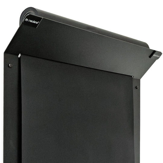 Magnetic RollerPoster® V2, a wall mounted flipchart with a roller mechanism for ease of pulling down paper. Sold in UK by Neuland reseller, Inky Thinking.