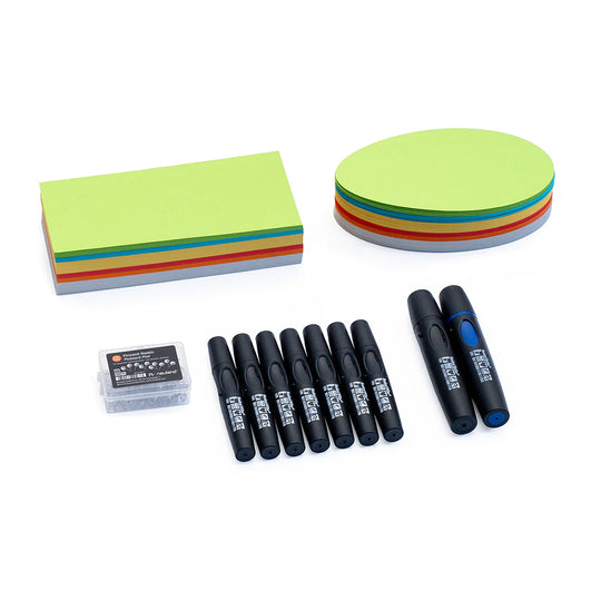 WorkshopEtui Pin-It Basic case by Neuland contains the essential professional facilitation kit for meetings and workshops featuring Pin-It workshop cards.