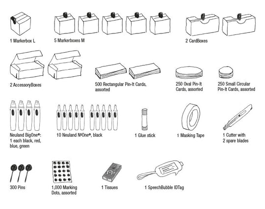 contents of 0257.0000 Novario® WorkshopCase, Pin-It Basic