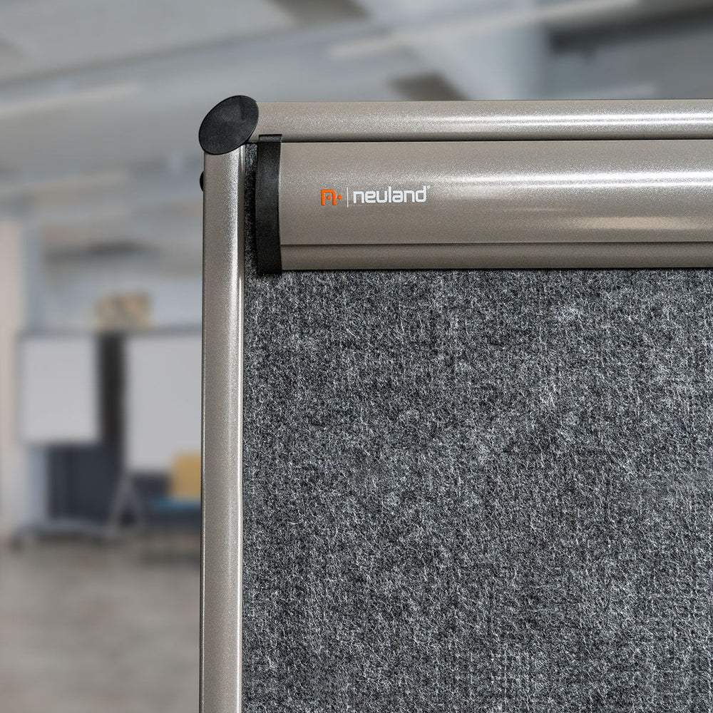Close-up of a Neuland product with a blurred office background. Neuland FlipChart EuroFlip® R-ECO sold in UK by Inky Thinking Shop.