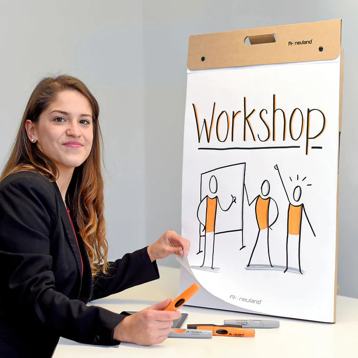 TopChart table top flipchart paper self standing from Neuland. Sold in UK via Inky Shop.