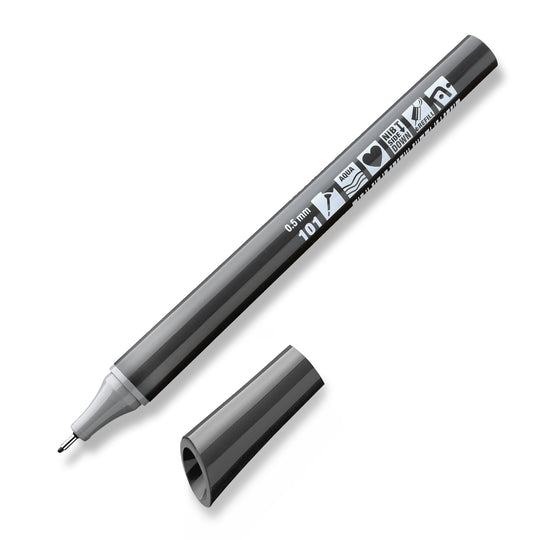 101 grey Neuland FineOne sketch, 0.5mm nib marker pen. Sold in the UK by official reseller, Inky Thinking.