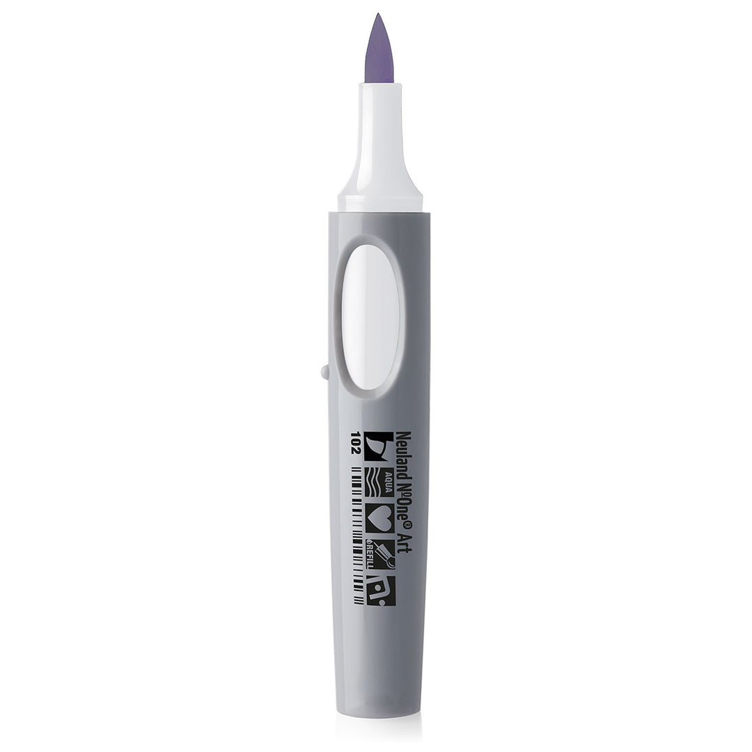 102 light grey Neuland No.One art brush nib marker pen, refillable. Sold in the UK by official reseller, Inky Thinking.