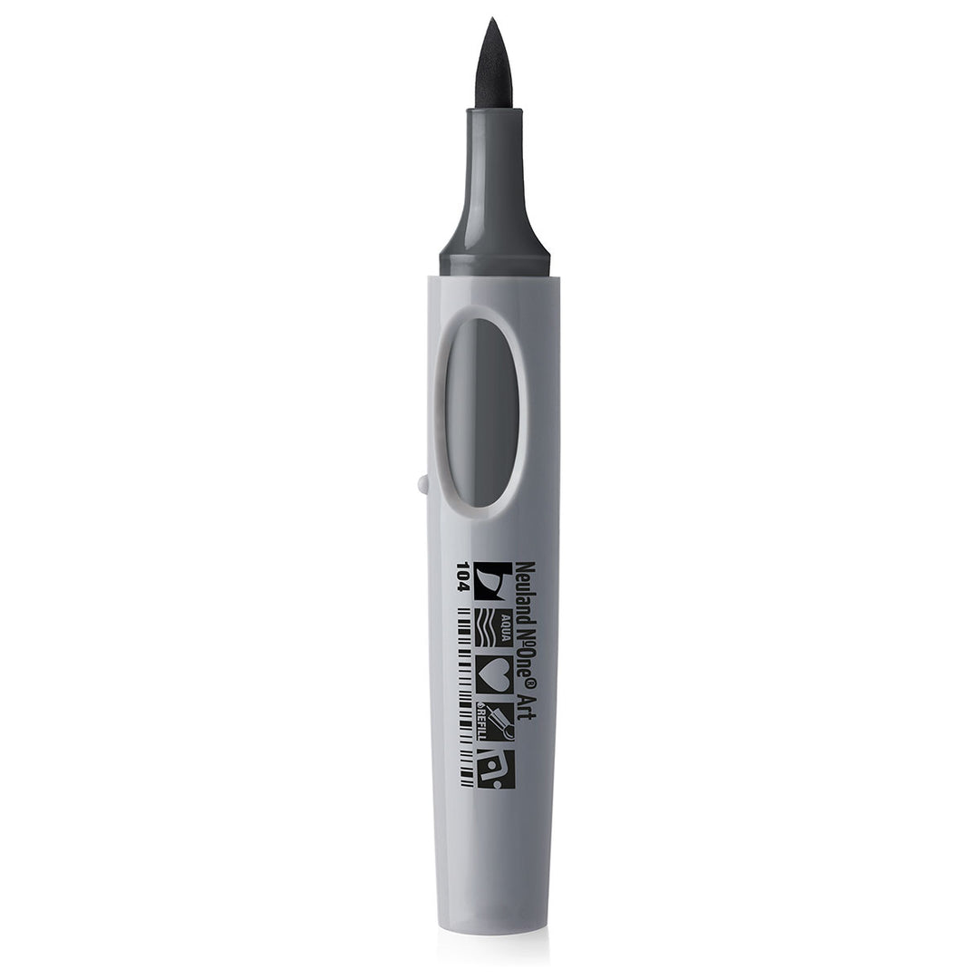 104 grey 1 Neuland No.One art brush nib marker pen, refillable. Sold in the UK by official reseller, Inky Thinking.