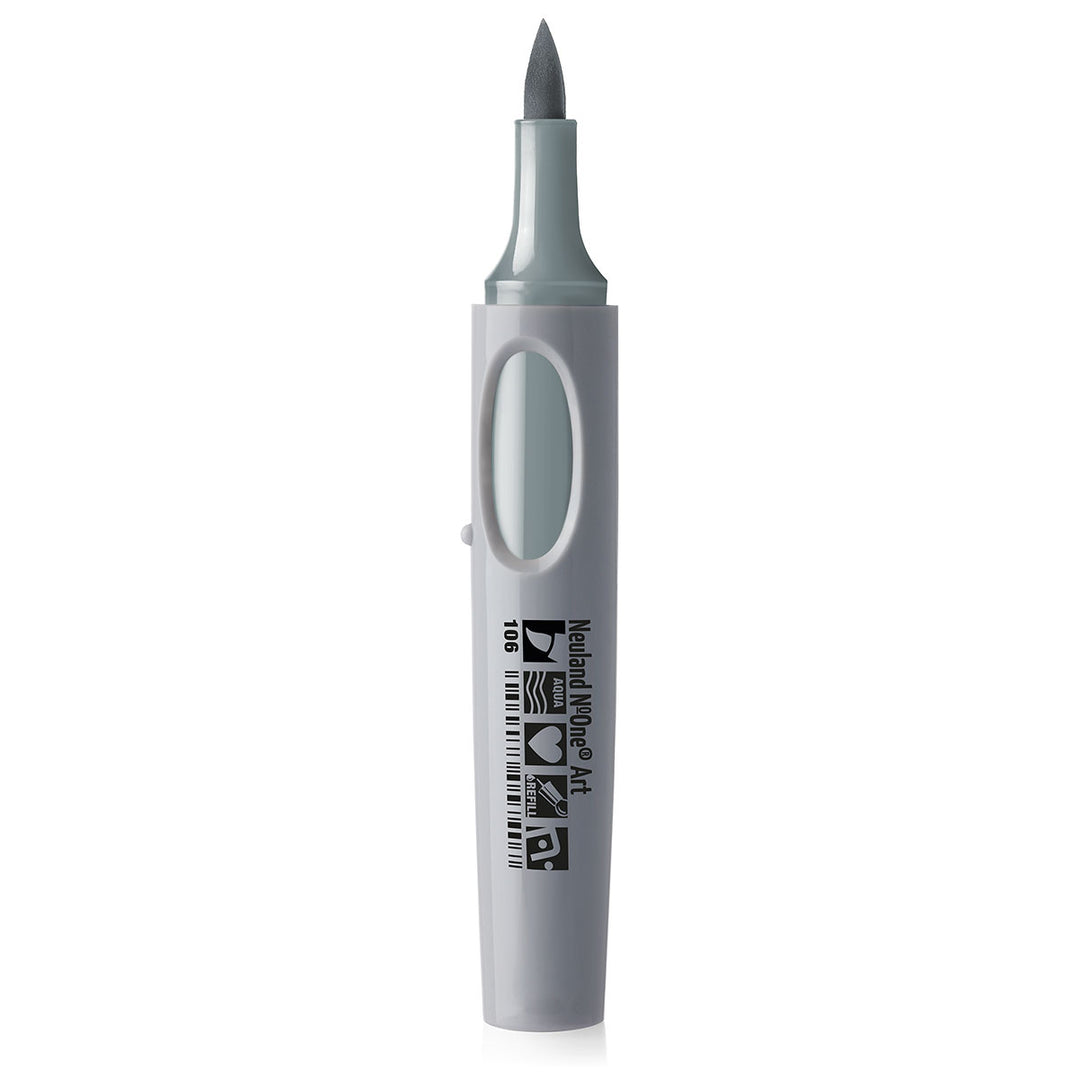 106 grey 3 Neuland No.One art brush nib marker pen, refillable. Sold in the UK by official reseller, Inky Thinking.