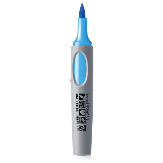 302 light blue Neuland No.One art brush nib marker pen, refillable. Sold in the UK by official reseller, Inky Thinking.