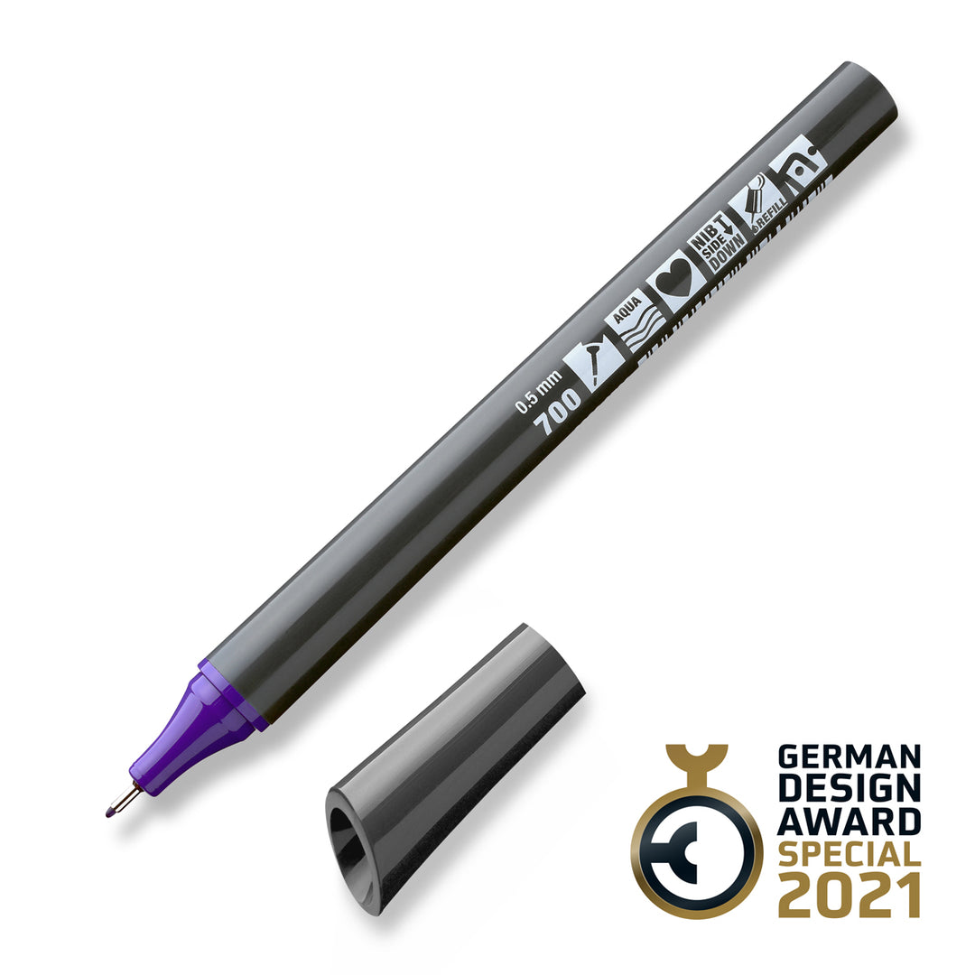 700 violet Neuland FineOne sketch, 0.5mm nib marker pen. Sold in the UK by official reseller, Inky Thinking.