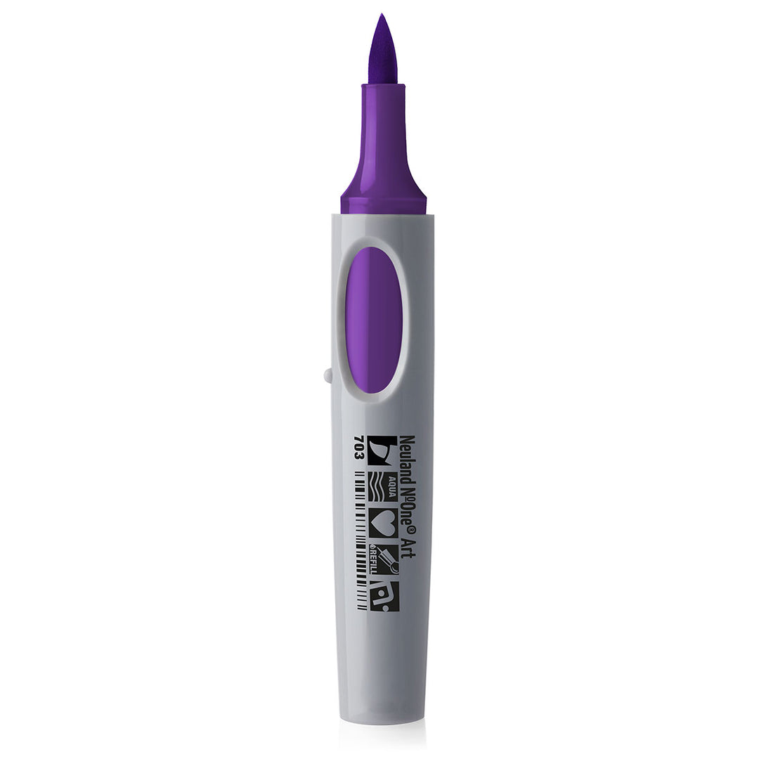 703 dark violet Neuland No.One art brush nib marker pen, refillable. Sold in the UK by official reseller, Inky Thinking.