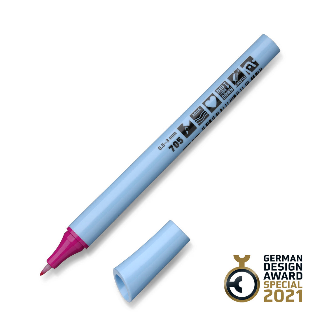 705 blackberry Neuland FineOne flex fiber nib marker pen. Sold in the UK by official reseller, Inky Thinking.