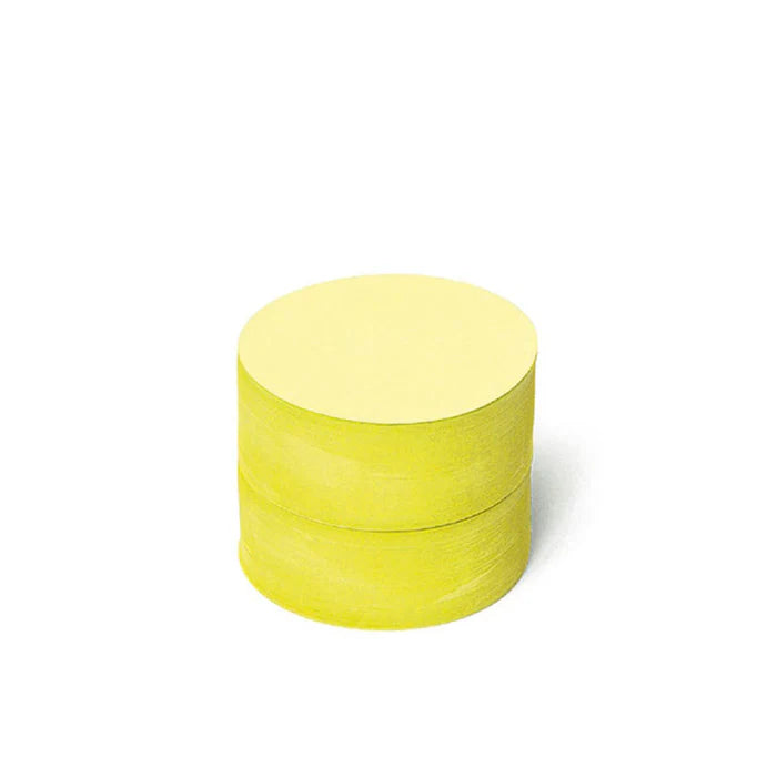 Neuland Pin-It Cards, Small circular, 500 sheets, single colours, yellow. Sold in UK via official reseller, Inky Thinking 