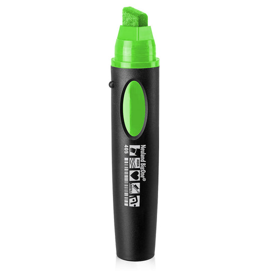 405 neon green Neuland BigOne wedge nib marker pen, refillable. Neuland products sold in the UK by official reseller, Inky Thinking.