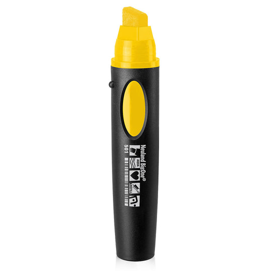 501 yellow Neuland BigOne wedge nib marker pen, refillable. Neuland products sold in the UK by official reseller, Inky Thinking.