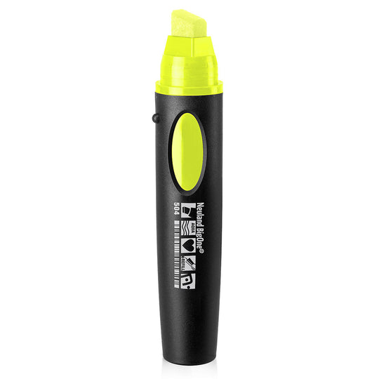 504 neon yellow Neuland BigOne wedge nib marker pen, refillable. Neuland products sold in the UK by official reseller, Inky Thinking.