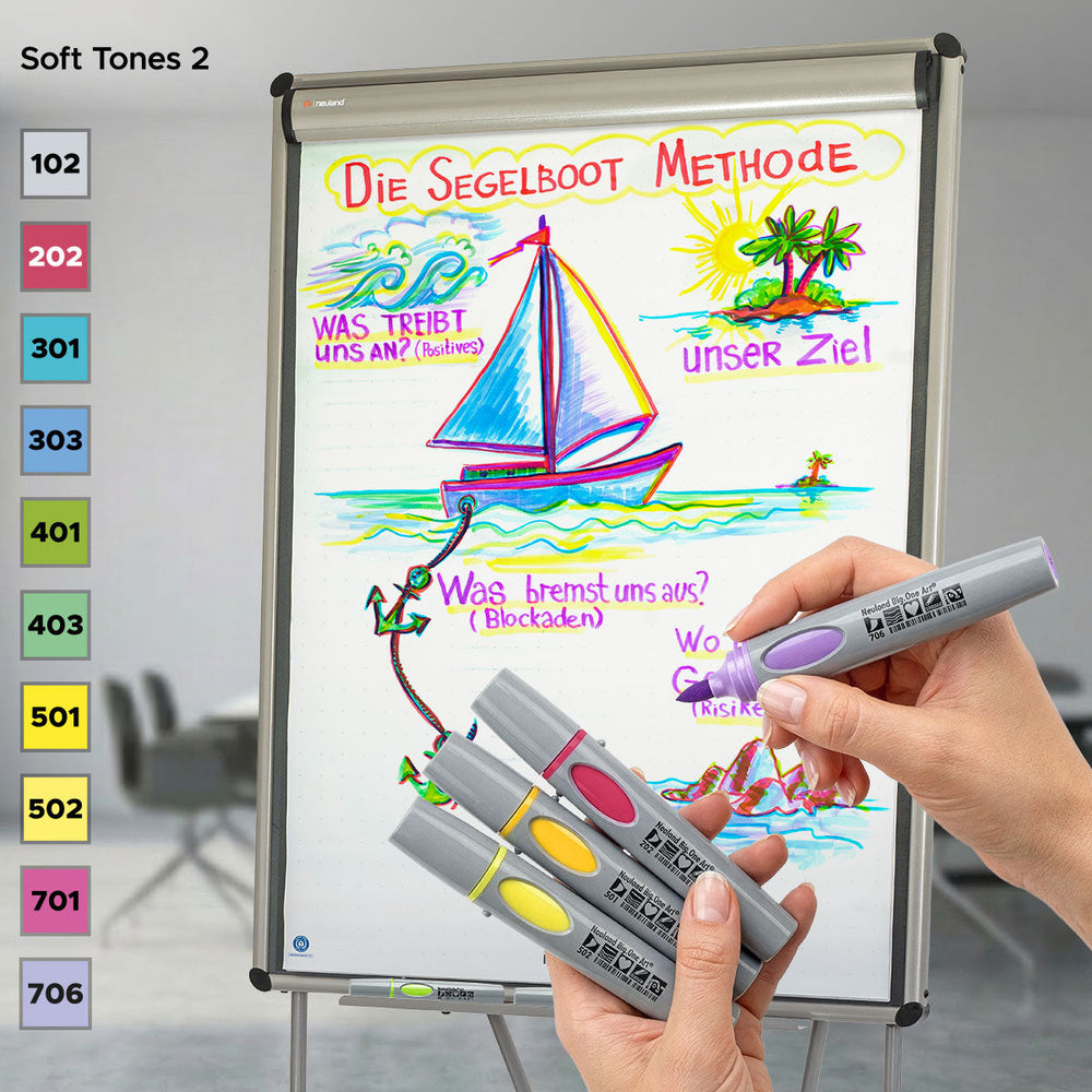 Neuland BigOne® Art Brush Nib, Soft | Deep Tones, 10-Pack