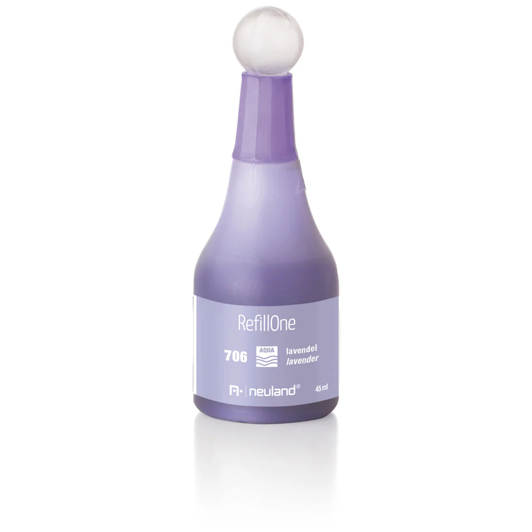 Refill ink bottle, Colour code 706 lavender, a refill colour for Neuland's marker pen colours