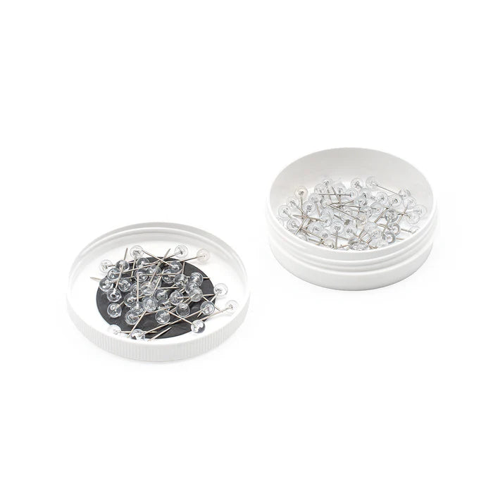 Magnetic PinBox with pins is a pin box with two magnets which includes 100 x 0.6 mm pins.