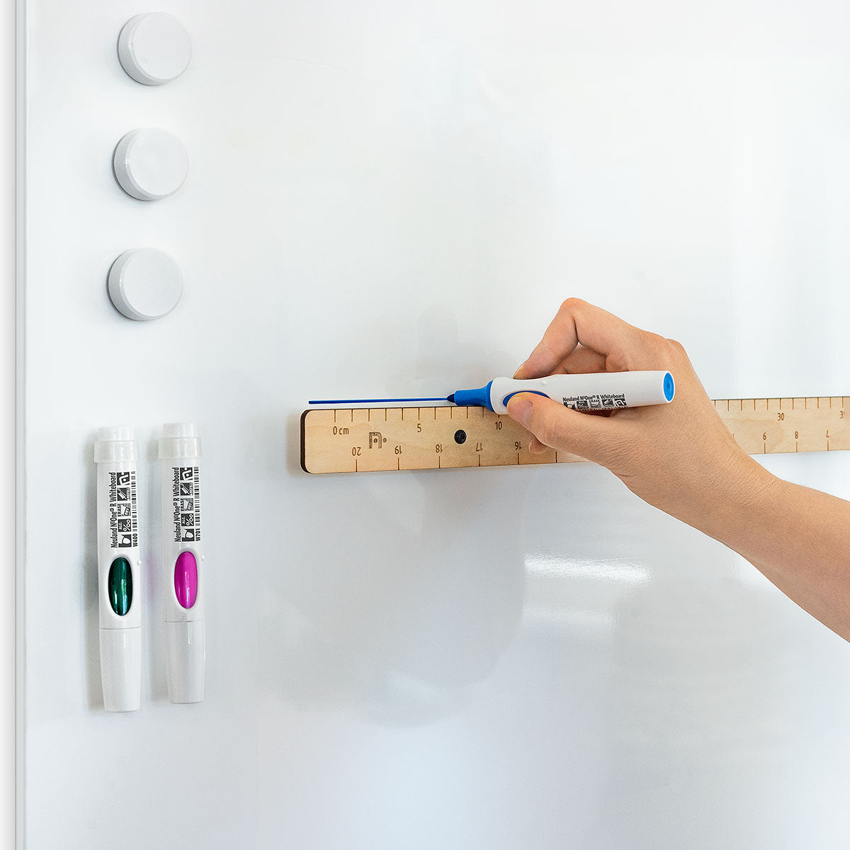 Basic Tools Magnetic Ruler Magnetic Ruler, Plywood, 50cm/20 inches – Inky Shop UK