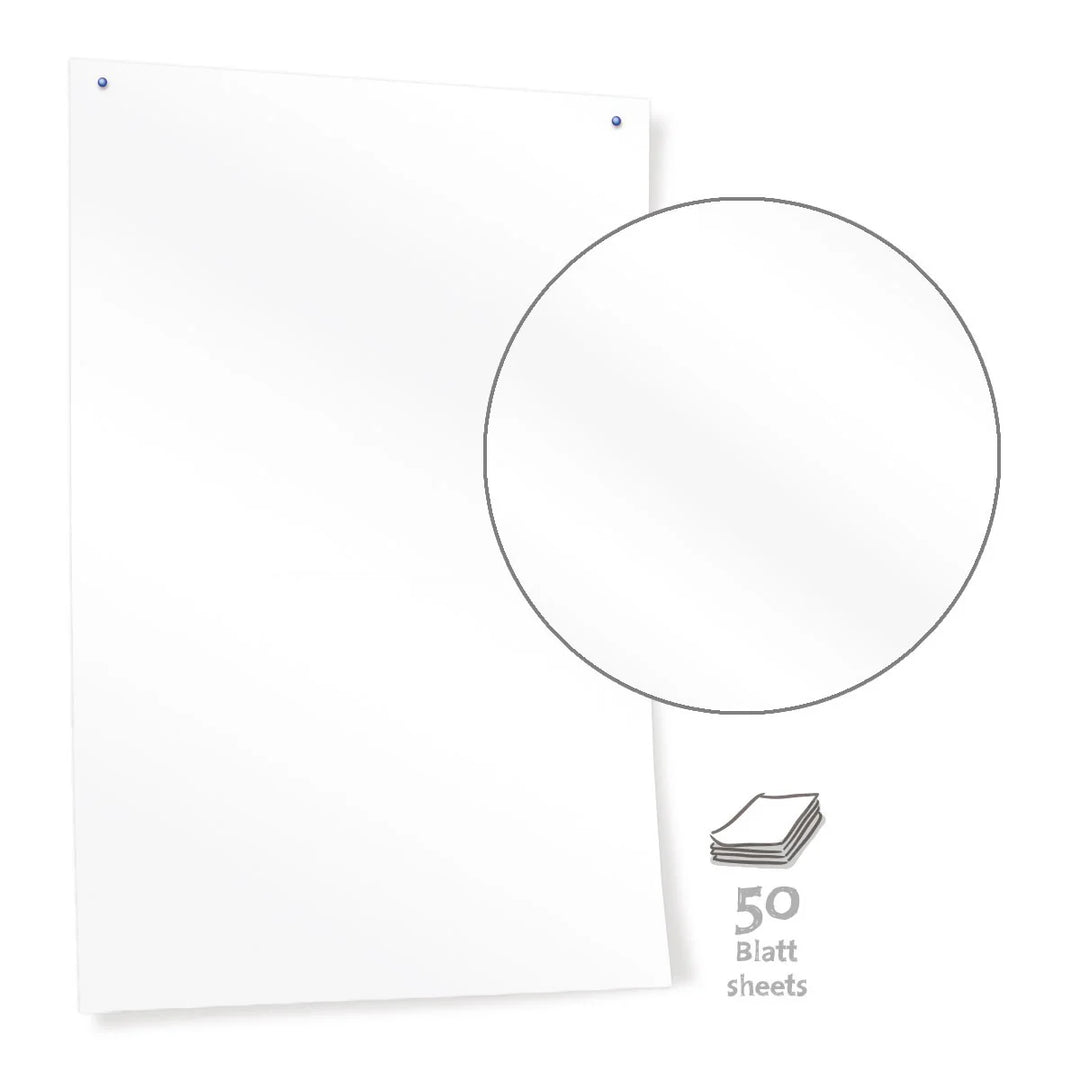 Neuland Pinboard Paper, 50 Sheets, Bright White is an unlined white Neuland pinboard paper perfectly sized to fit our pinboards without water-marked lines making it ideal for visualisation work. Sold in UK by Inky Thinking online shop.