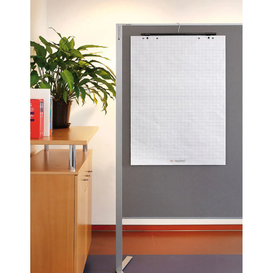 Neuland PaperButler, Paper hanger hanging Flipchart paper on meeting room door. Clip mechanism for FlipCharts. Sold in UK via Inky Thinking Shop UK