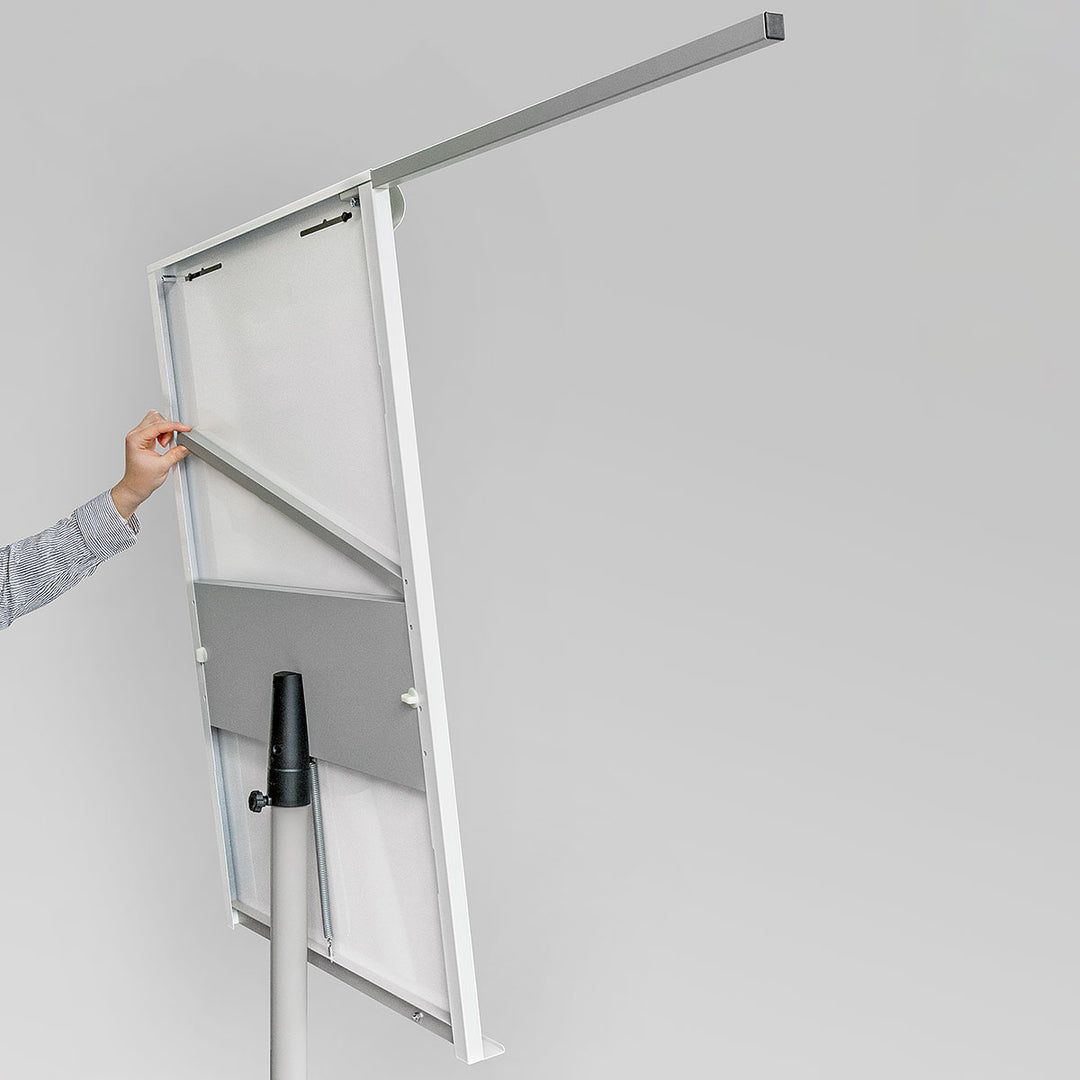 Neuland NovoFlip Mobil Whiteliner FlipChart is a mobile entry-level FlipChart designed for versatility and convenience, featuring a height-adjustable magnetic board surface and additional sheet holders. Sold in UK by Inky Thinking Shop