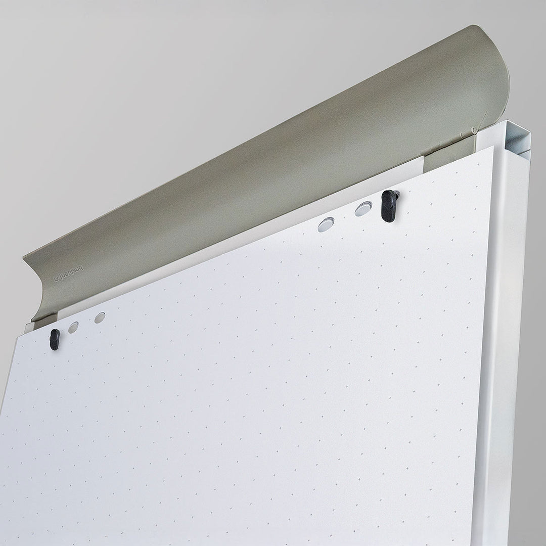 Neuland NovoFlip Mobil Whiteliner FlipChart is a mobile entry-level FlipChart designed for versatility and convenience, featuring a height-adjustable magnetic board surface and additional sheet holders. Sold in UK by Inky Thinking Shop