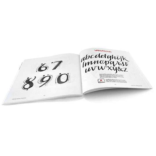 Take a Lettering Journey book, fast functional and fun marker tips for hand lettering by Heather Martinez. Sold in UK by Neuland reseller, Inky Thinking Shop. 