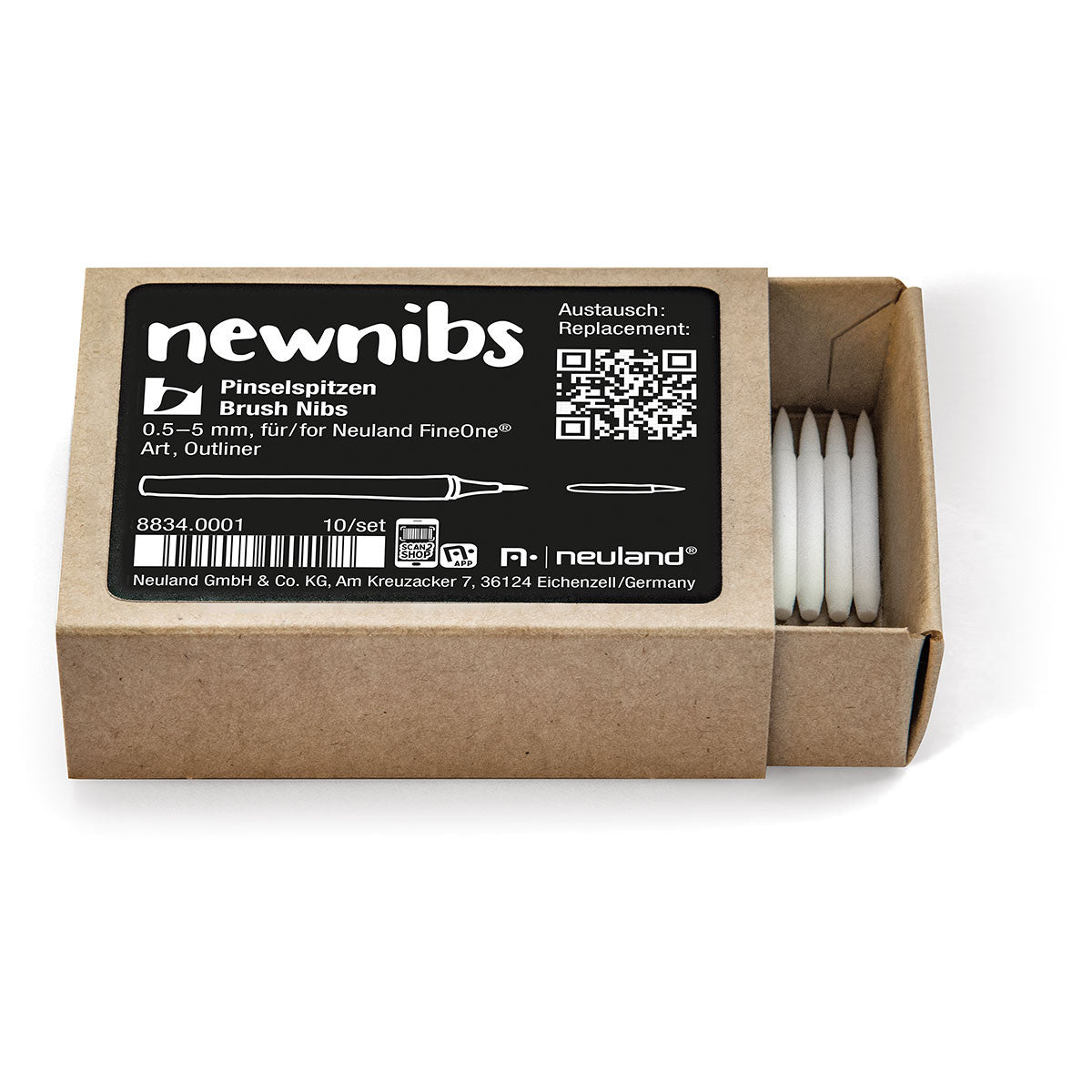 Neuland FineOne Art brush replacement nibs sold by Inky Thinking UK