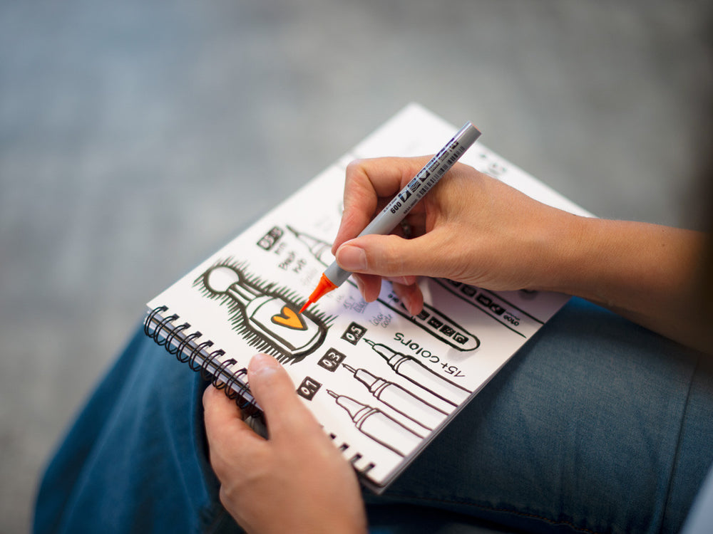 104 grey FineOne Art Brush pen - Neuland & Inky Thinking UK