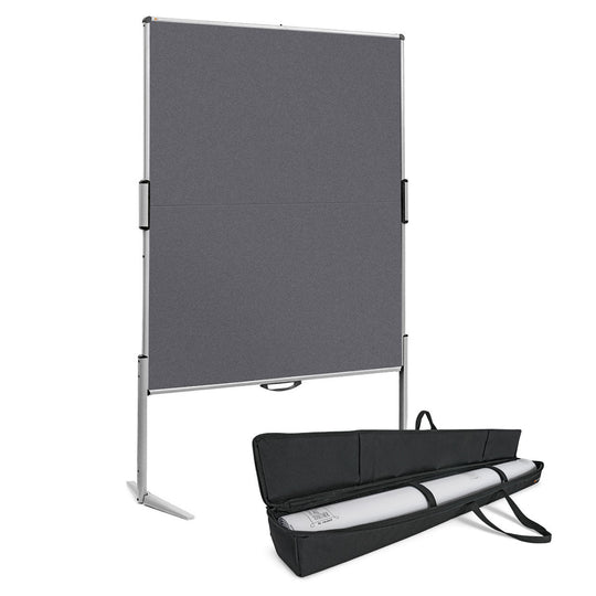 Neuland EuroPin® MC Pinboard Complete Bundle, with grey pinboard, white paper and black carrying bag