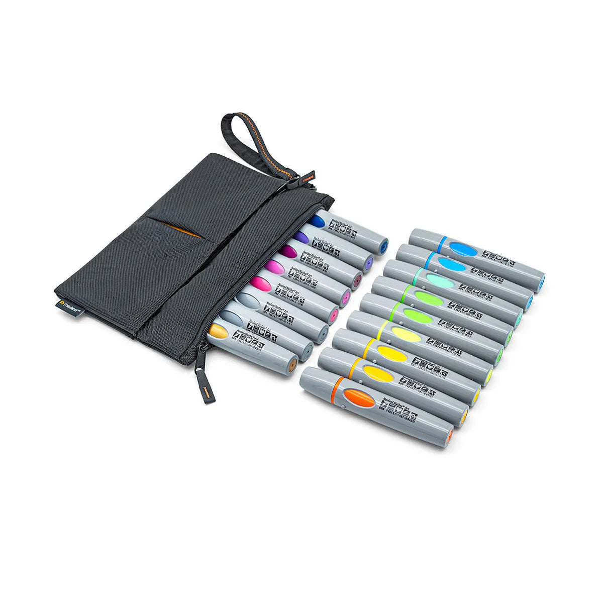 The One Bundle Set BigOne Art, 17 refillable Neuland BigOne Art Brush markers in one pen pouch sold as one set.