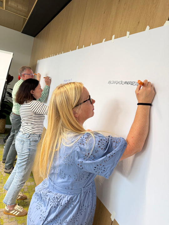 Photo to advertise Lettering Masterclass - Core Skills by Heather Leavitt Martinez in UK in 2026 in collaboration with Inky Thinking