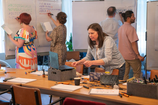 lettering masterclass with Heather Martinez in UK in September 2025 in collaboration with Inky Thinking and Inky Shop UK