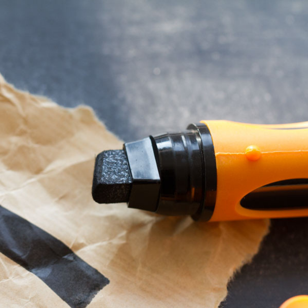 Neuland BigOne Wedge nib marker, with refill ink, deep black refillable ink. Sold in UK by Inky Shop