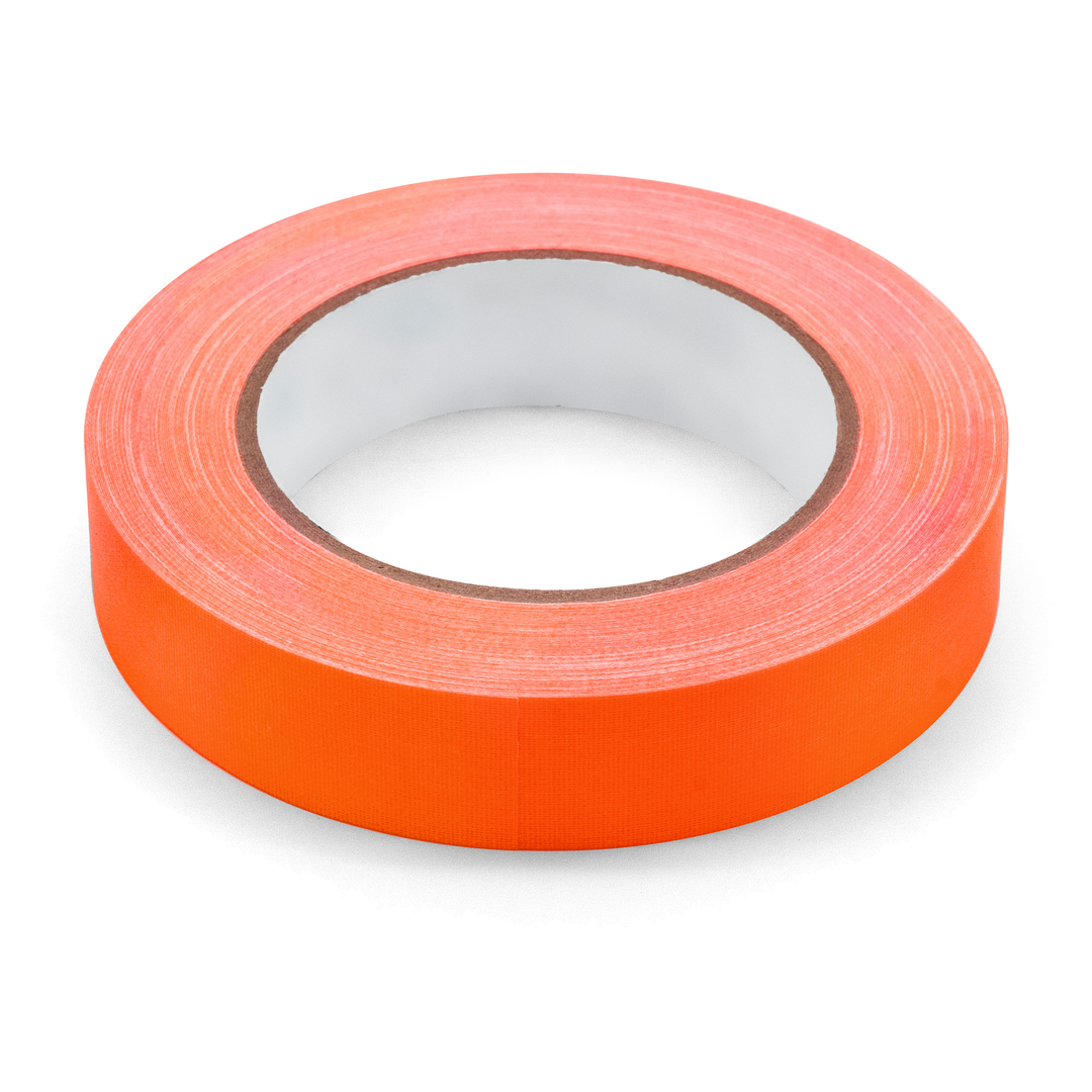 Roll of neon orange floor tape for use in training and meeting rooms, sold by Neuland UK reseller, Inky Thinking Shop