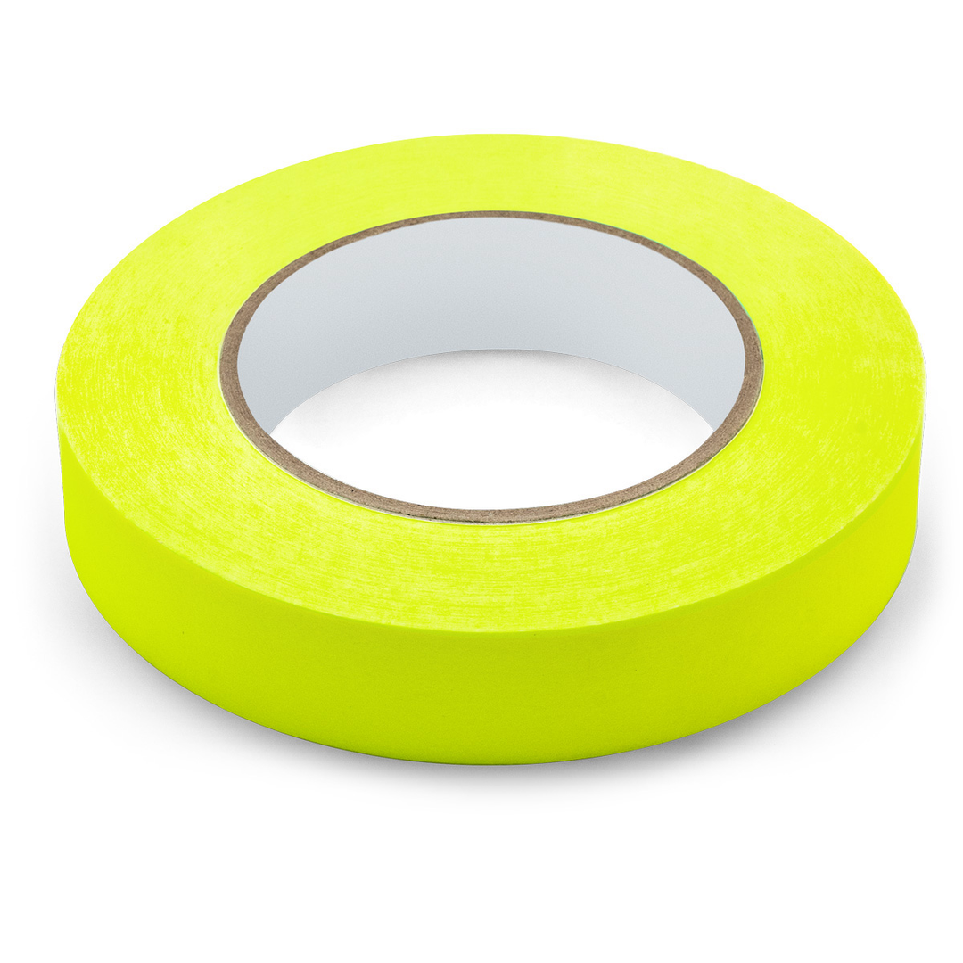 Roll of neon yellow floor tape for use in training and meeting rooms, sold by Neuland UK reseller, Inky Thinking Shop