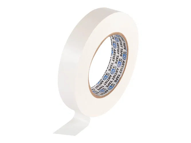 Artist Tape, 25mm wide x 55 metres long, repositionable, easy to tear, white matt smooth. Kit for facilitators and trainers who use paper in meetings rooms.