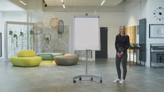 B-Vario® ERGO FlipChart by Neuland knows how to keep an audience engaged. It boasts a height-adjustable flipchart paper holder controlled by a single lever-activated handle to smoothly transition paper to any fixed position. Sold in UK by Inky Thinking Shop 