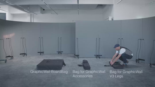 Video showing how to assemble the Neuland GraphicWall V3 XL. Large portable wall for art, graphics and visual communication. Sold in UK by Inky Shop